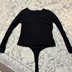 Black Long Sleeve Bodysuit